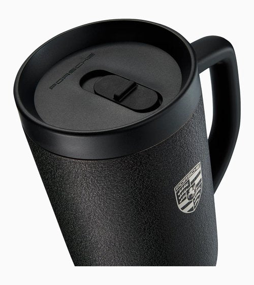 Porsche Theral Travel Cup in Matte Black with Straw
