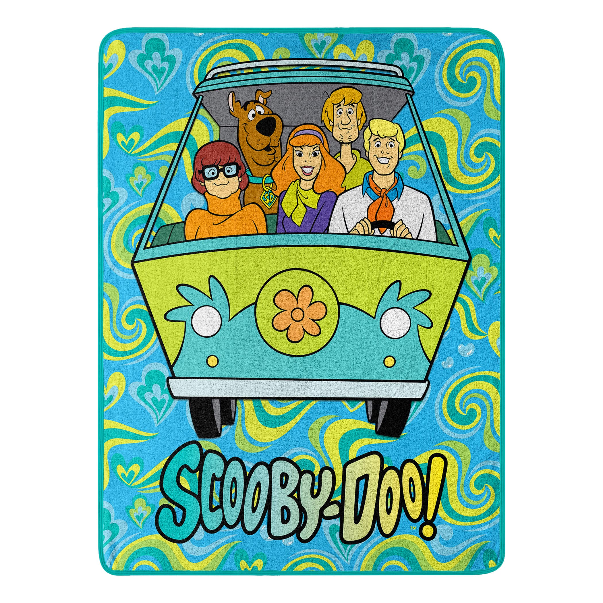 Northwest Scooby Doo Micro Raschel Throw Blanket, 46" x 60", Groovy Baby