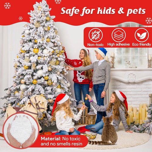 Christmas Flocking Powder - 10 lbs Self-Adhesive Snow Flock for Holiday Decor | Perfect for Trees & Crafts