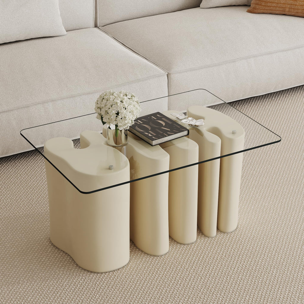 Virelix Rectangle Tempered Glass Table Top, Clear Surface 1/4" Thick Flat Polished Edge for Furniture Protection Patio Dining Coffee End Tables