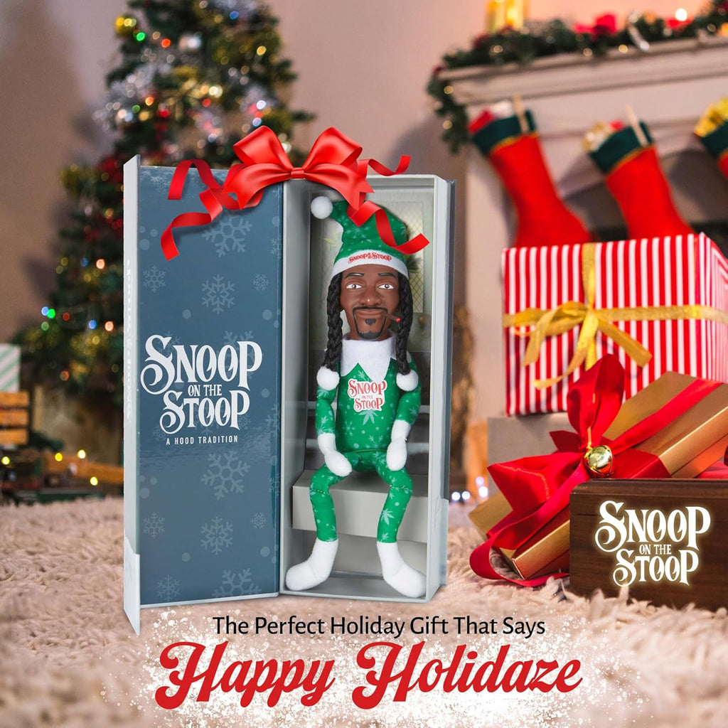 Snoop Dogg Christmas Shelf Décor - 12” Snoop on The Stoop Figurine for Holiday Cheer