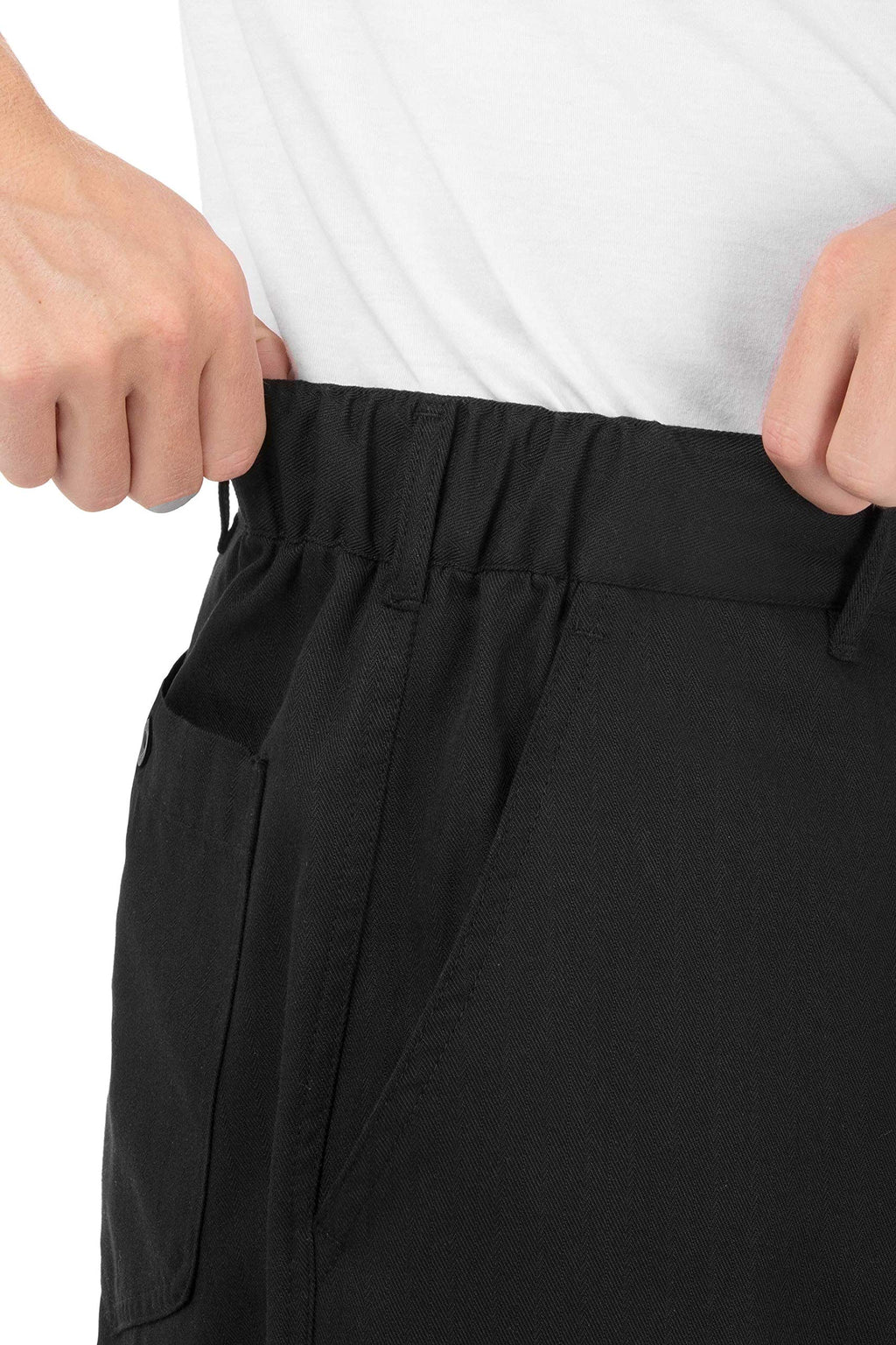 Chef Works Men's Professional Series Chef Pants, Black, Large