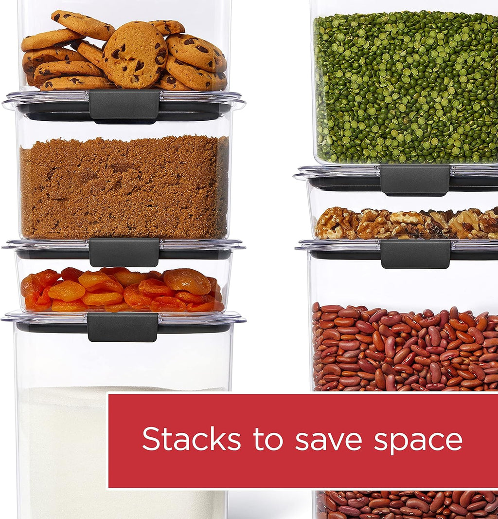 Rubbermaid Brilliance Food Storage Containers - BPA-Free, Clear, Airtight Set of 4 (8 Pieces)