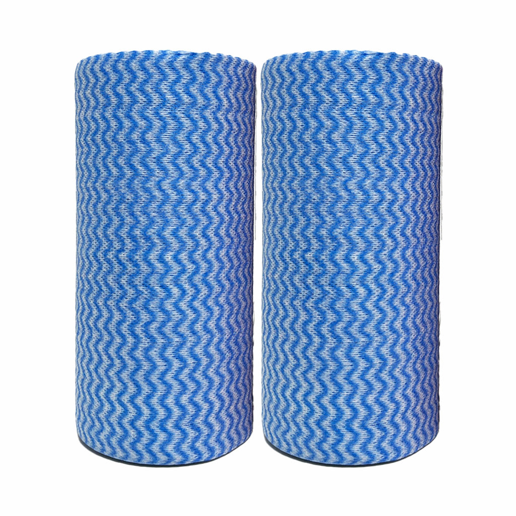 GUOYUANGLO Disposable Cleaning Cloths Roll Disposable Dish Cloth Multi-Purpose Heavy Duty Paper Towels-200 Sheets,Blue