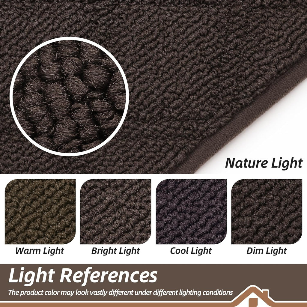 BEQHAUSE Dirt Trapper Door Mat - Non-Slip, Washable, Absorbent Entrance Mat | 20" x 32", Brown