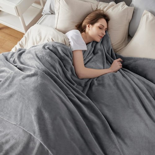 Bedsure Fleece Blanket - Soft, Lightweight Plush Queen Size Luxury Microfiber | 90x90 Inches