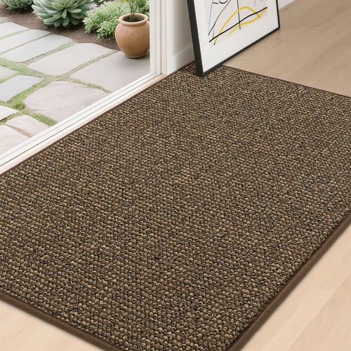 BEQHAUSE Dirt Trapper Door Mat - Non-Slip, Washable, Absorbent Entrance Mat | 32" x 48", Brown
