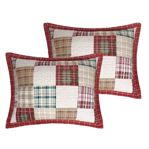 Greenland Home Fashions Oxford Pillow Sham - Standard 20x26-inch, Red
