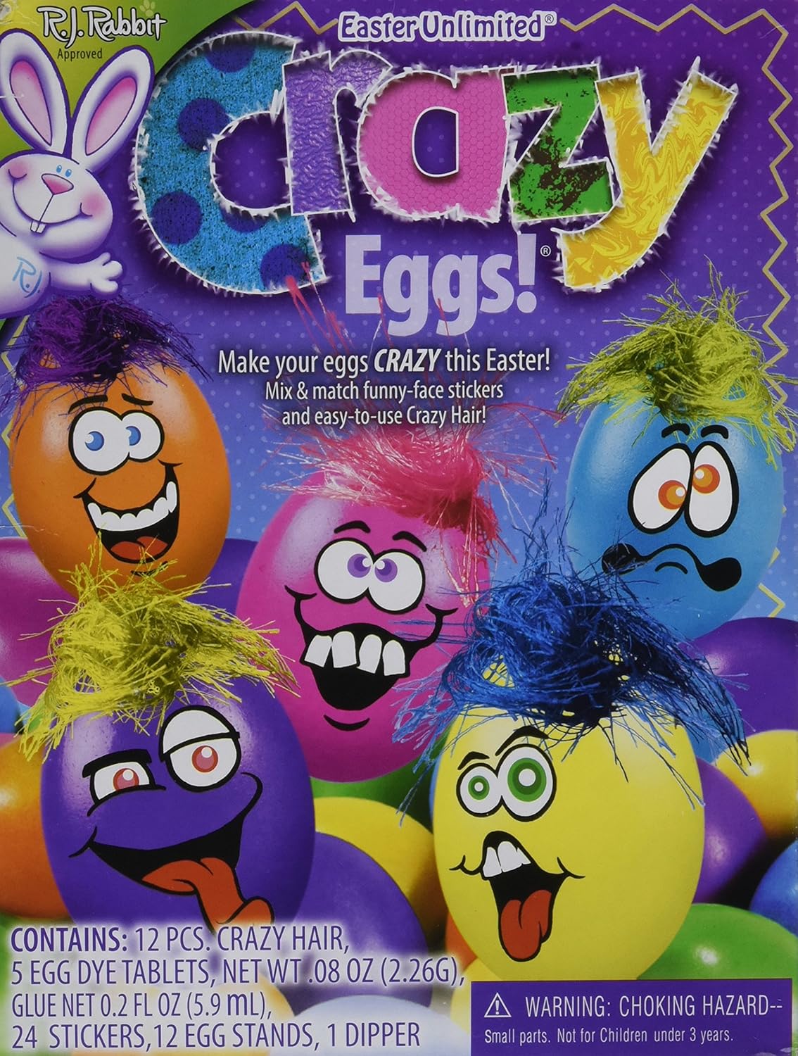 R.J. Rabbit Crazy Eggs Coloring Kit - Unlimited Fun for Easter | Vibrant Colors & Easy Use