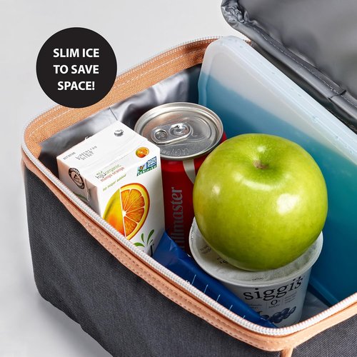 Fit & Fresh Cool Coolers | 4 Pack XL Slim Ice Packs - Quick Freeze, Space-Saving Design for Lunch Boxes & Coolers