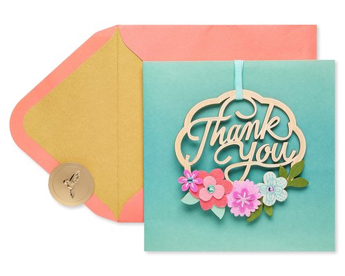 Papyrus Mother's Day Thank You Card (Wood Wreath)