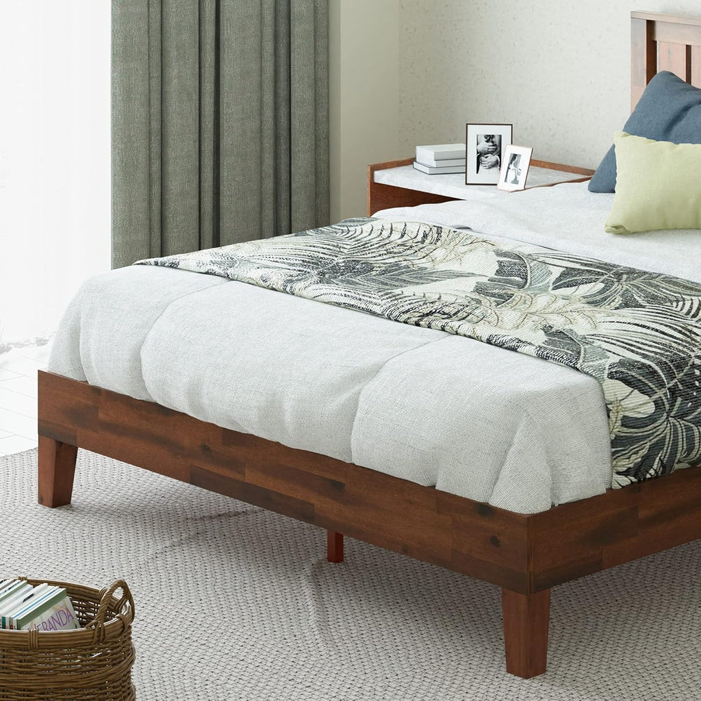 ZINUS Vivek Deluxe Queen Wood Platform Bed Frame - Headboard, No Box Spring Needed, Easy Assembly