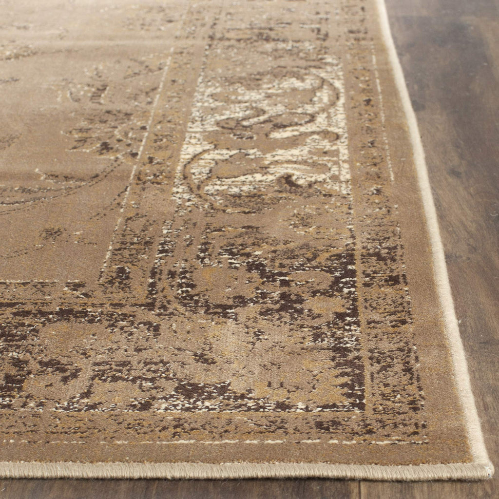 SAFAVIEH Vintage Collection Runner Rug - 2'2" x 8', Taupe, Oriental Distressed Viscose Design, Ideal for High Traffic Areas in Living Room, Bedroom (VTG117-1662)