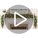 9 FT Lighted Cedar Garland with Warm White LEDs - Real Touch Artificial Greenery for Holiday Decor