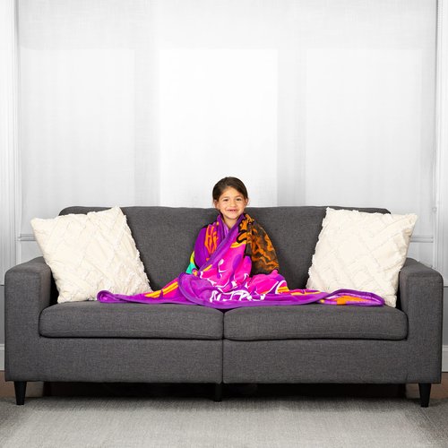 Karma's World Kids Bedding Super Soft Plush Micro Raschel Throw, 46 in x 60 in, by Franco