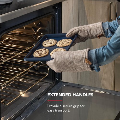 KitchenAid Nonstick Aluminized Steel Baking Sheet - 9x13in, Ink Blue Finish for Perfect Baking