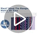 Wall-Mounted Tie Rack with 20 Hooks - White, 1 Pack Tie Organizer