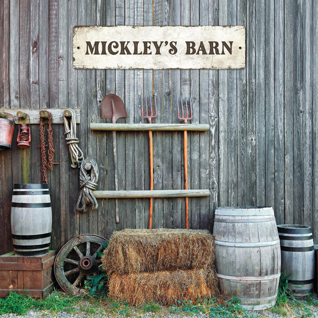 Rustic Custom Sign - Personalized Metal Sign for Men | Perfect Gift for Dad, 6x24 Inches, Fade Resistant