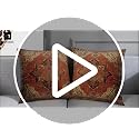 Britimes Aztec Orange Tribal Throw Pillow Covers - Set of 2, 20x20 Inch