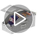 ESPETIO Stackable Hat Organizer Box for Closet - Holds 12 Baseball Caps