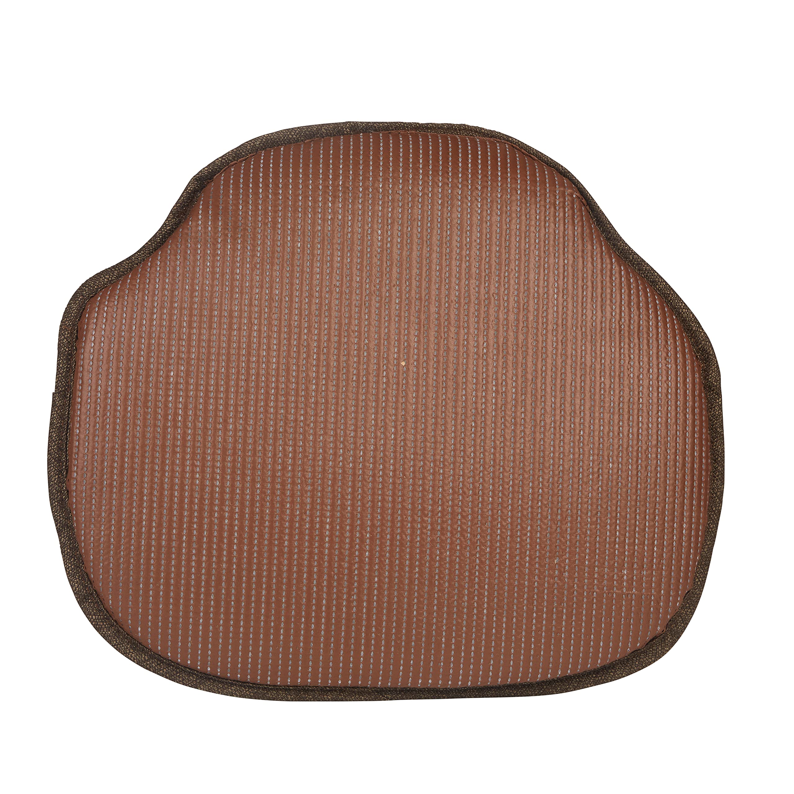Klear Vu Gripper Omega Non-Slip Windsor Chair Cushions with Skid-Proof Seat Pad for Dining Room, Kitchen, and Office Use, 16x15 Inches, 4 Count (Pack of 1), Chestnut