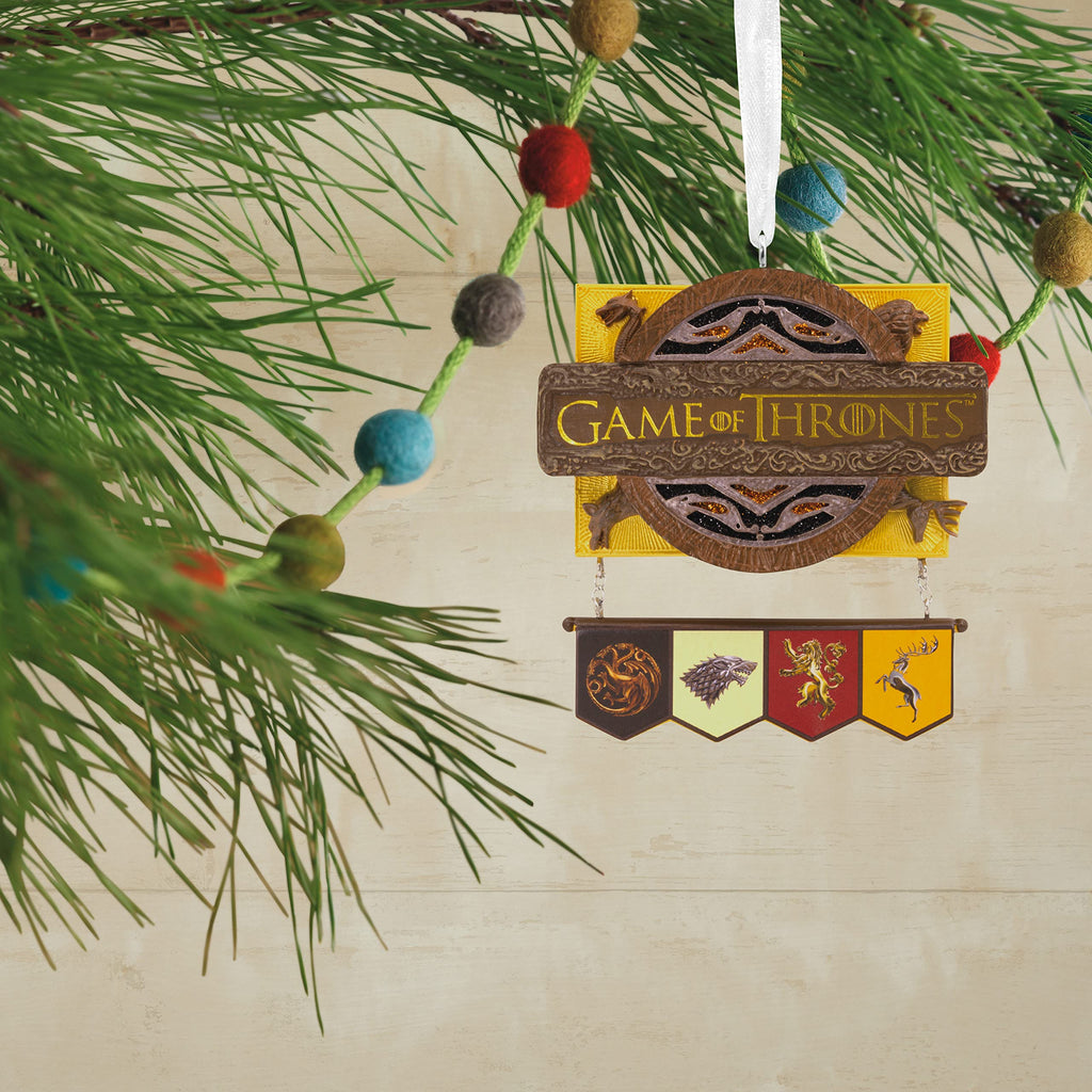Hallmark Game of Thrones Christmas Ornament, House Targaryen, Stark, Lannister and Baratheon