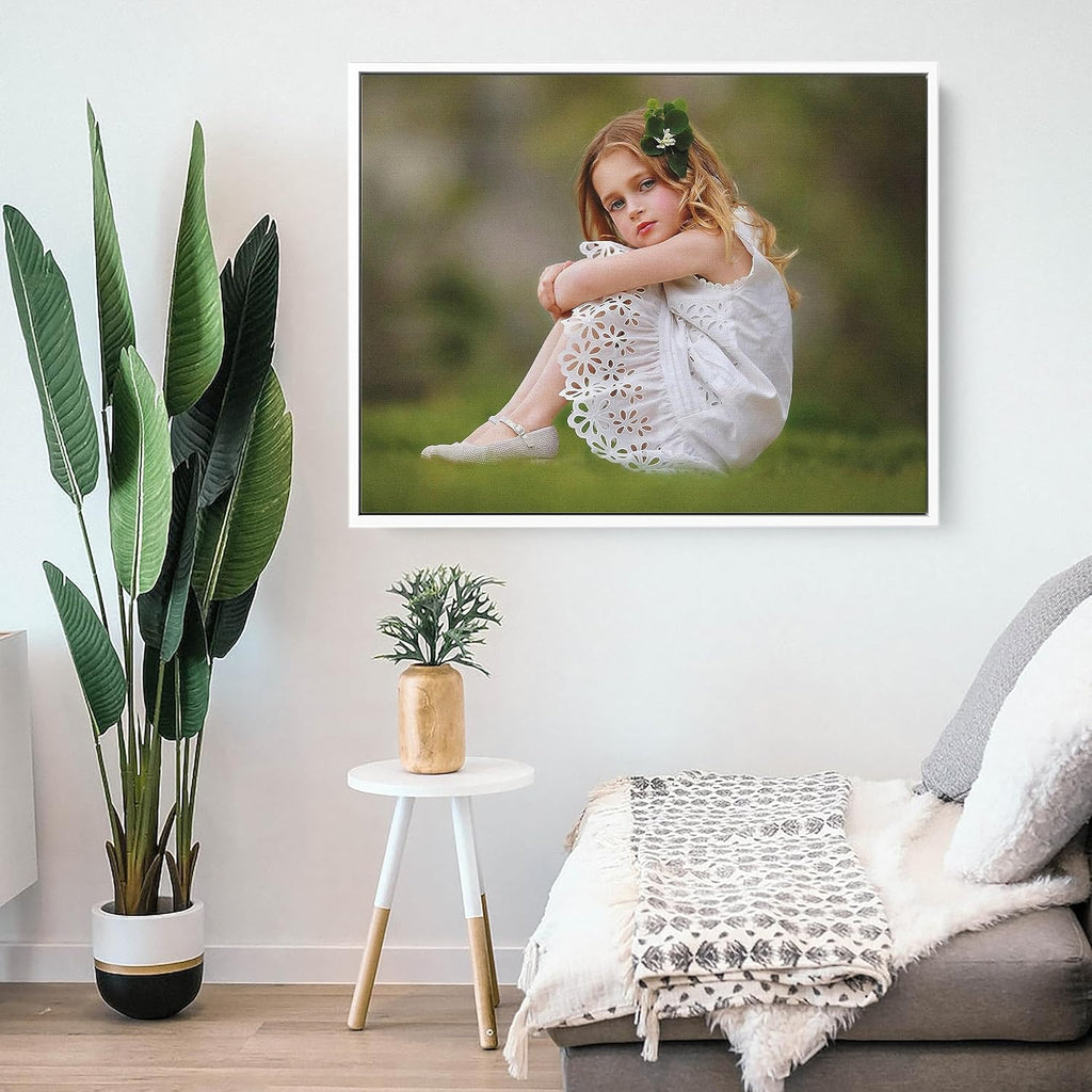 P&L ART Personalized Custom Canvas Prints - Transform Your Photos into Stunning Wall Art | 20x30 White
