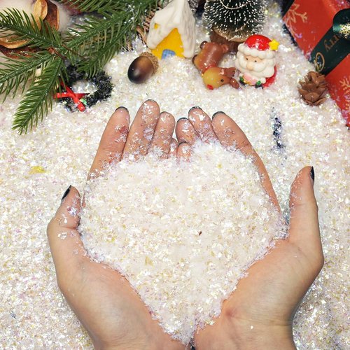 Christmas Twinkles Snow Fake | 200g Sparkling Artificial Snow Powder for Holiday Decorations
