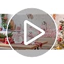 Pink Christmas Snowman Decorations - Light Pink Pastel Holiday Table Centerpiece 2Pcs