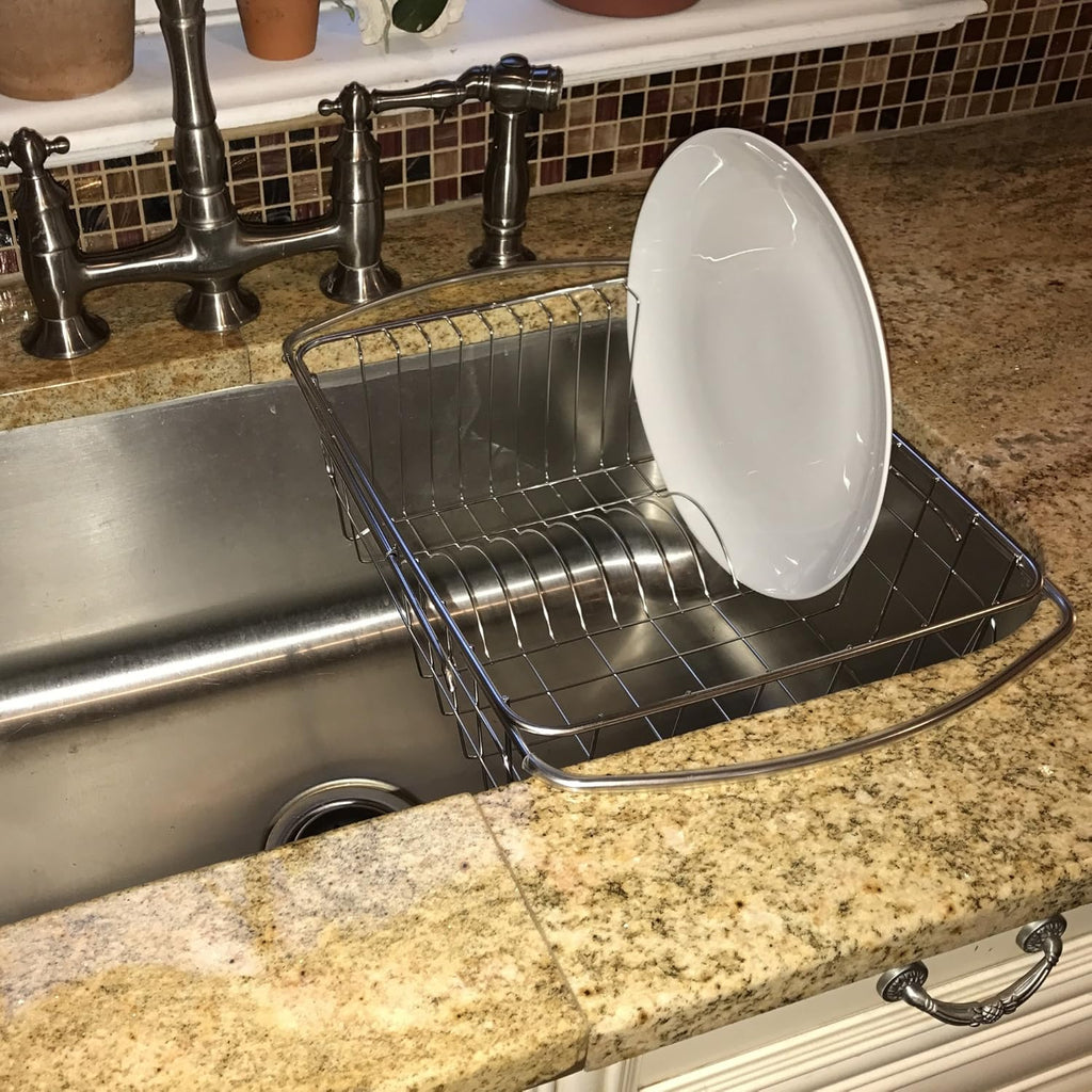 Better Houseware Stainless Steel Adjustable Over-Sink Dish Drainer | Space-Saving Design
