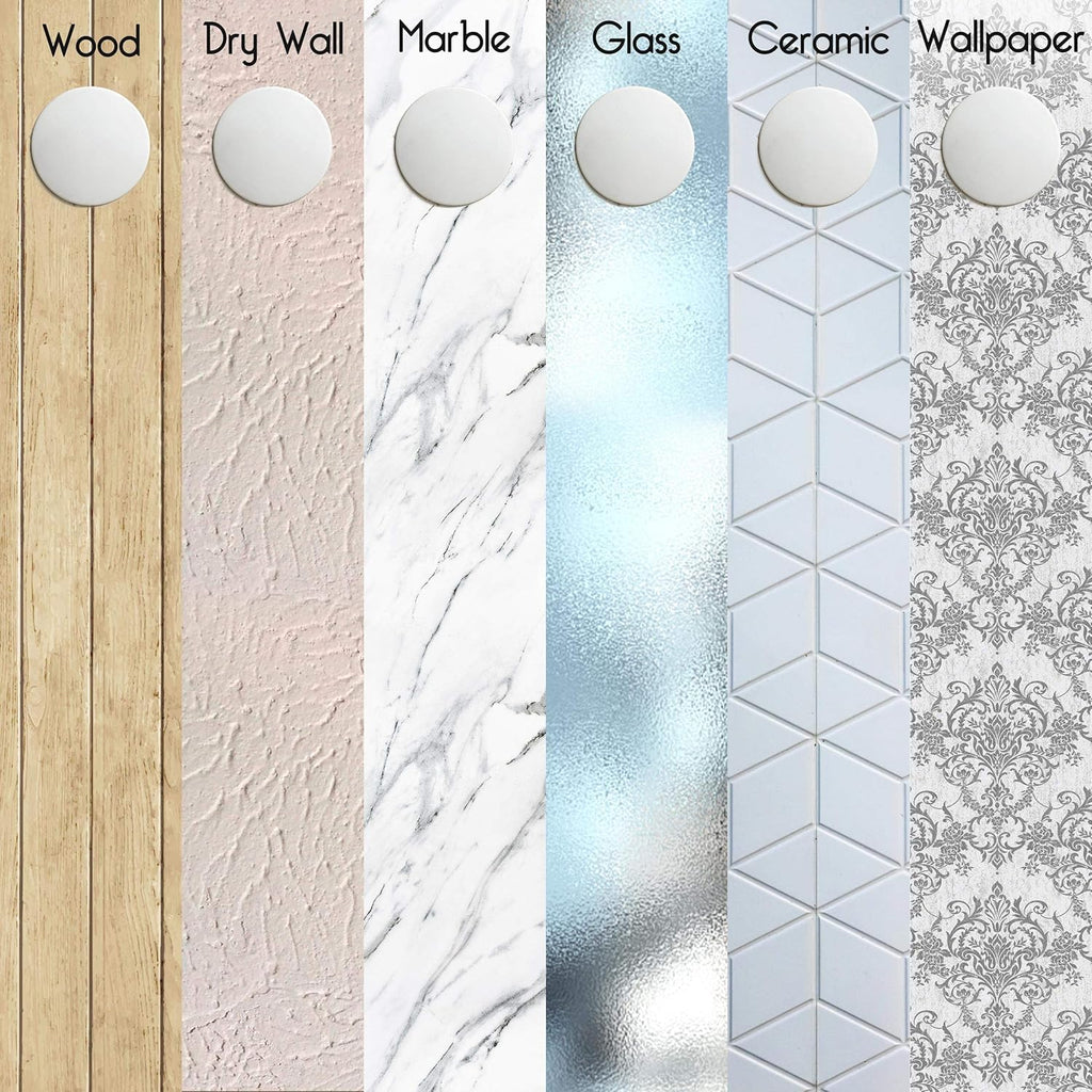 Skiennix Door Stoppers - Large 3.15" Silicone Wall Protectors | Shock Absorbent & Quiet - 4 PCS - White