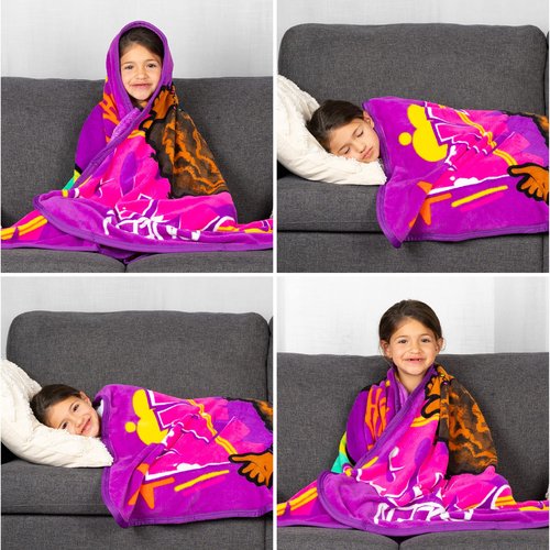 Karma's World Kids Bedding Super Soft Plush Micro Raschel Throw, 46 in x 60 in, by Franco