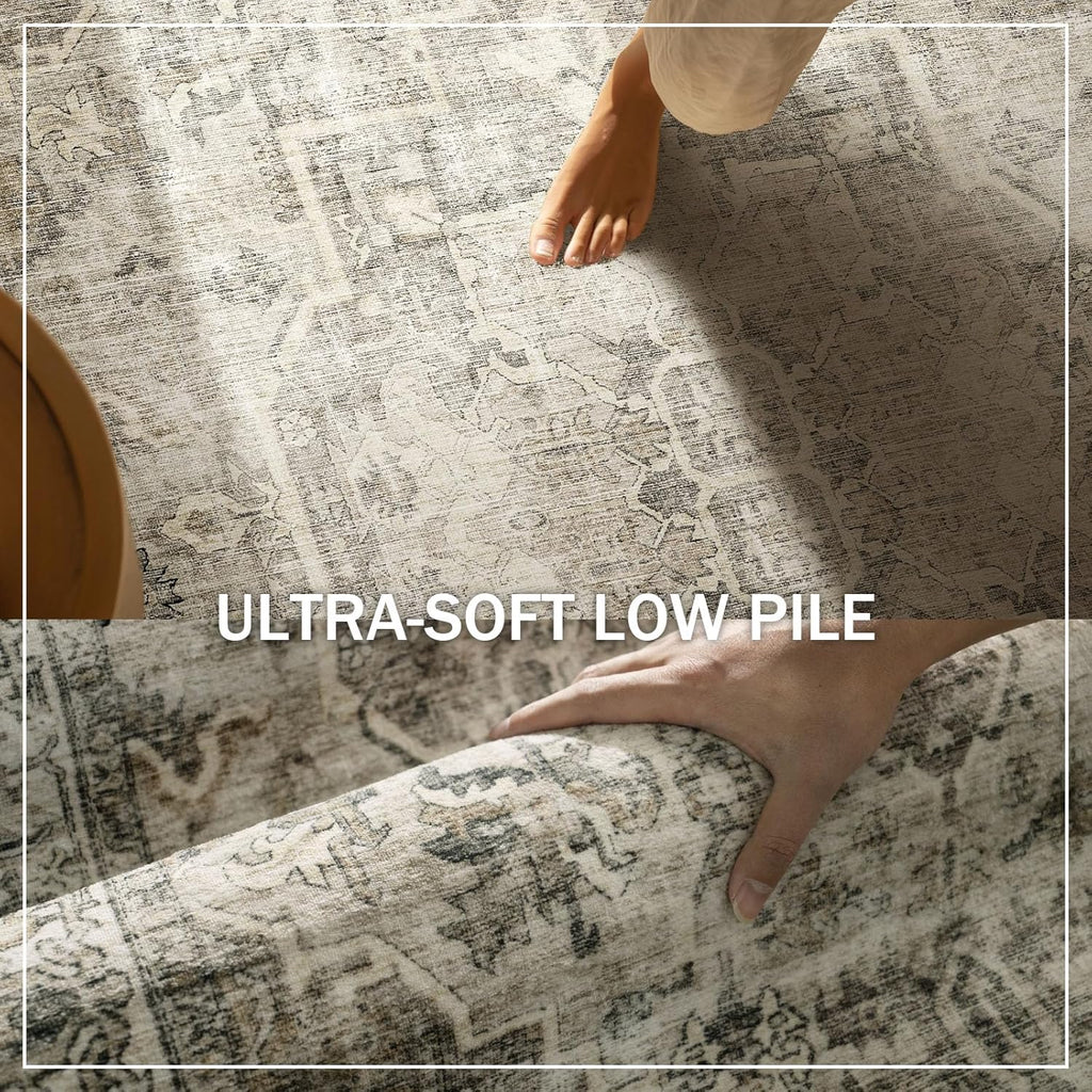 Skiennix Kitchen Runner Rug - Machine Washable, Non-Slip, Soft Carpet for Hallways | 2'6"x8' Stain Resistant