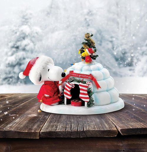 Department 56 Possible Dreams | Snoopy and Woodstock Puffer Igloo Figurine - 7 Inch, Multicolor