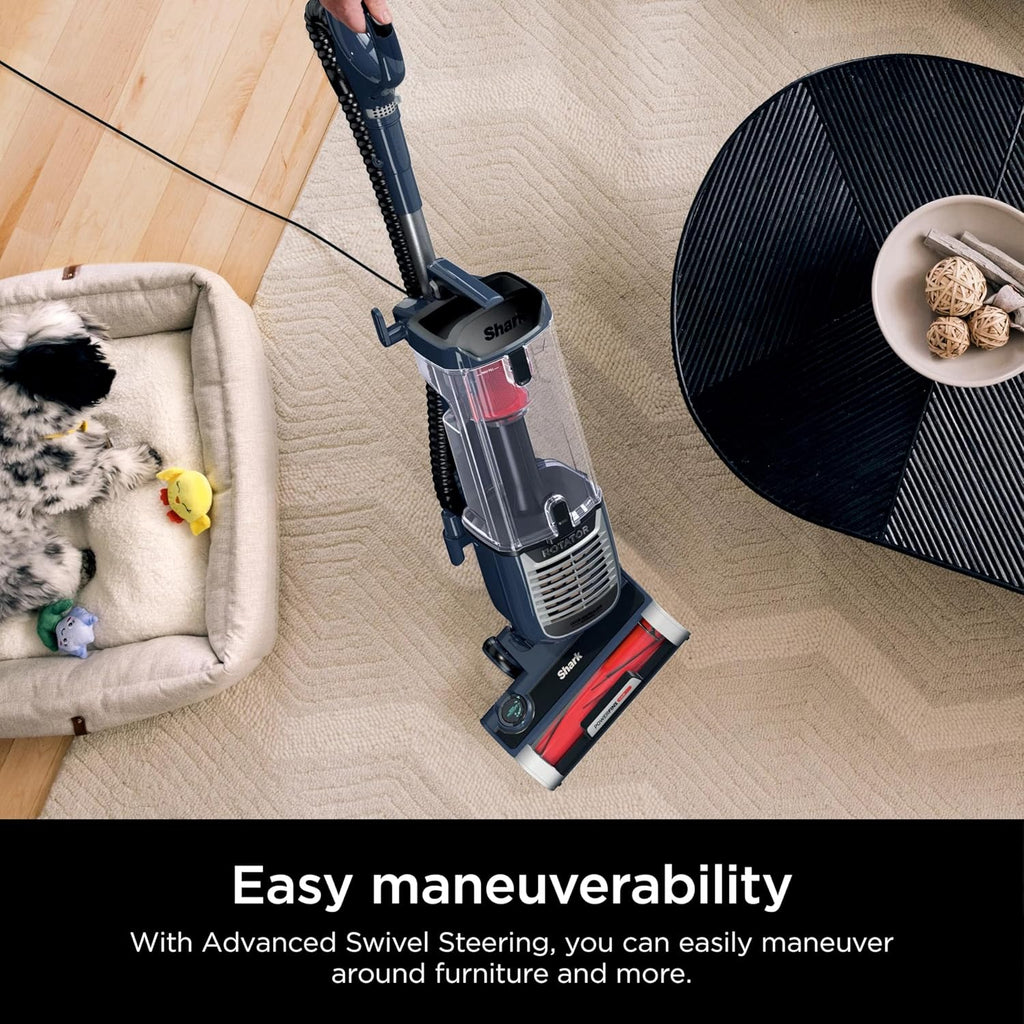 Shark ZU100 Rotator Pet Upright Vacuum - PowerFins HairPro & Odor Neutralizer, Navy (Renewed)