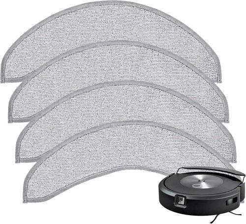 iRobot Mop Pads - 4 Pack Microfiber Replacement for Roomba Combo j7+/j9+ | Washable Accessories