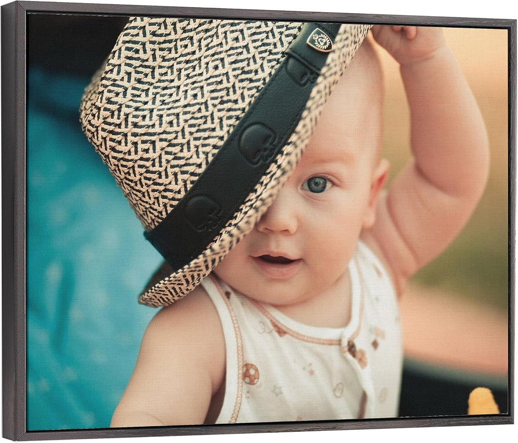 P&L ART. Personalized Custom Canvas Prints: Photo On Canvas Transform Your Photos into Stunning Framed Wall Art Digitally Printed Photo To Canvas Ideal for Home Decor Gifts Keepsakes Black 12X16