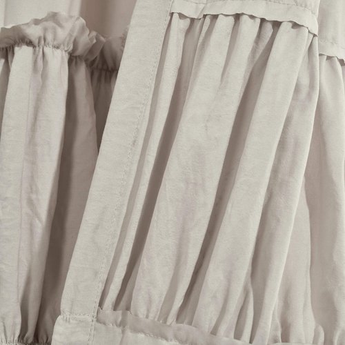 Lush Decor Nova Ruffle Window Curtain Panel Pair, 42"W x 84"L, Neutral