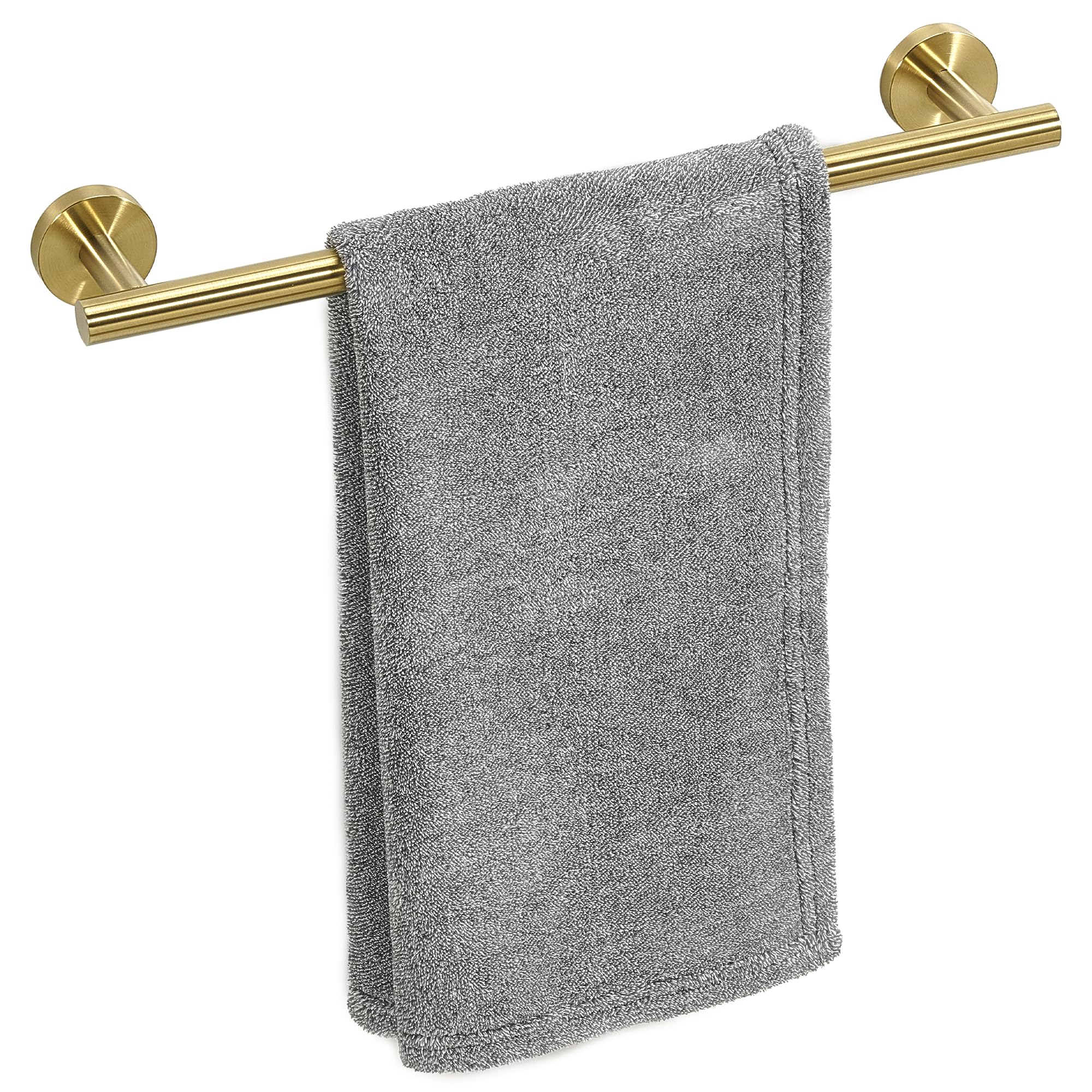 Brushed Gold Towel Bar, 18 Inch Towel Racks for Bathroom Wall Mounted, Thicken SUS304 Stainless Steel Heavy Duty Hand Towel Holder Organizer, Bathroom Accessories, Total Length 20.5 Inch