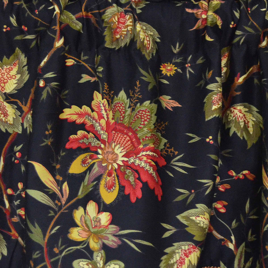 Waverly Felicite Noir Valance - 100% Cotton Sateen - 50" X 15"