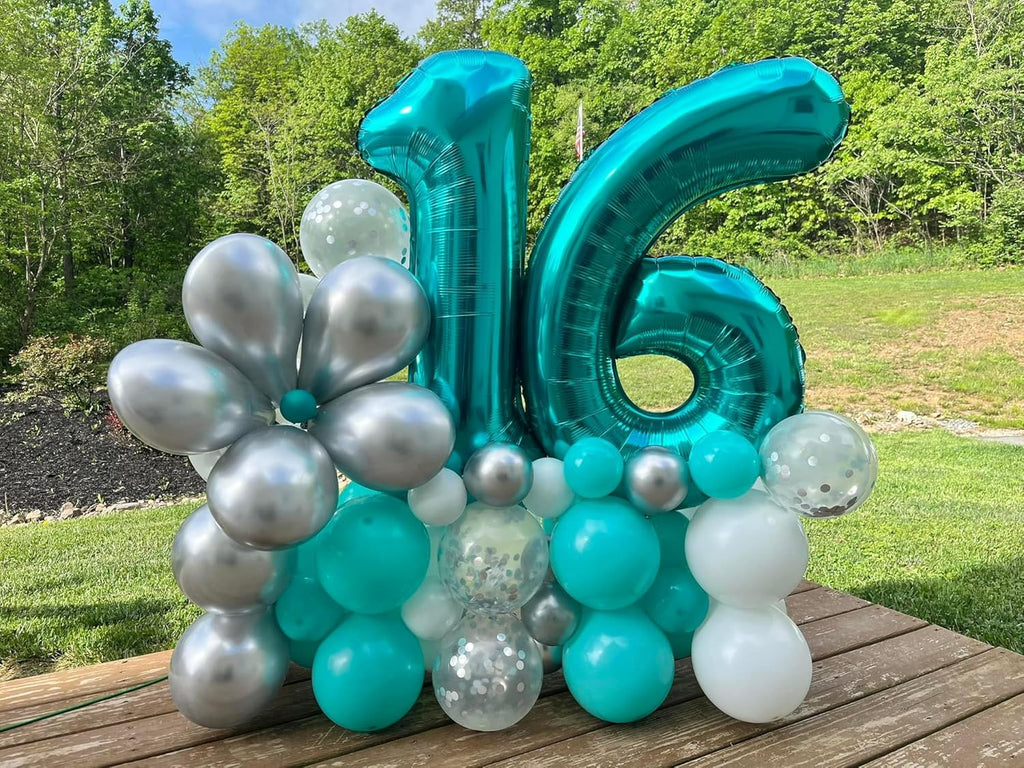 Number 9 Balloon by [Brand Name] - 40 Inch Light Blue Giant Foil Balloon for 9th Birthday Party Decorations
