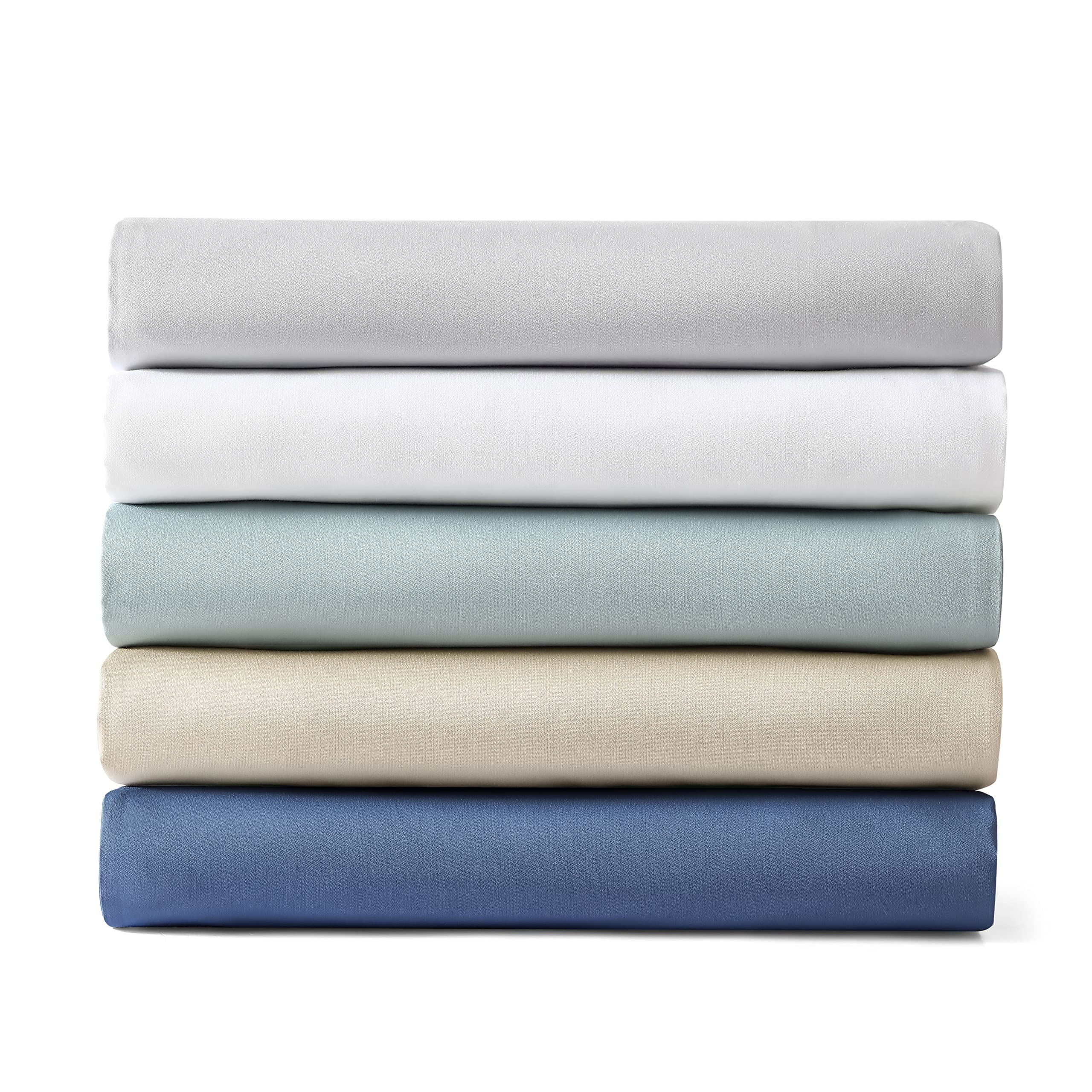 Nautica - King Sheets, Cotton Sateen Bedding, 400 Thread Count, Silky Smooth & Wrinkle Resistant (Regatta Beige, King)