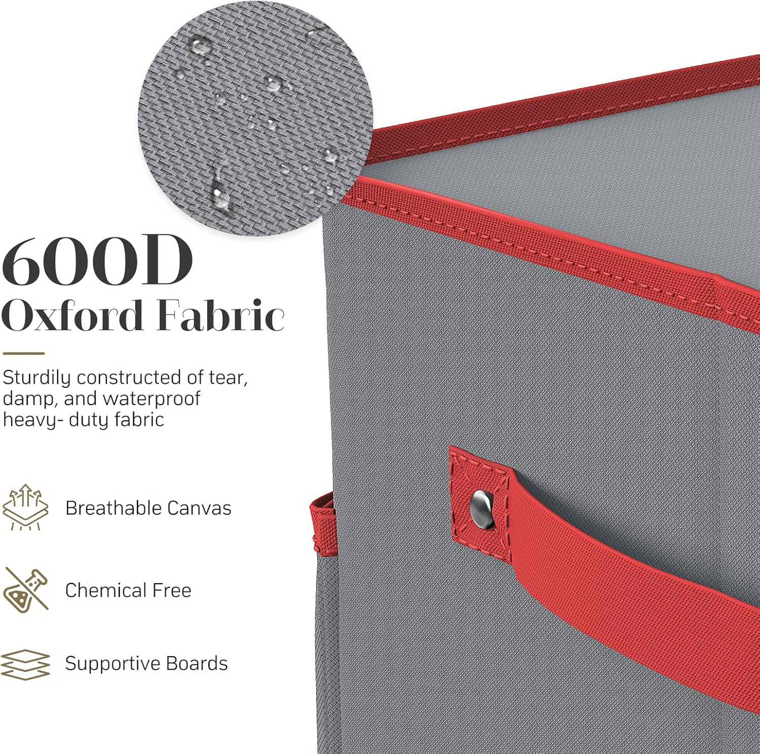 Winpull Christmas Ornament Storage Box - Large Organizer for 128 3-Inch Ornaments | Adjustable Dividers & Dual Zipper (Grey)