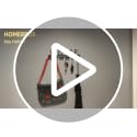 Metal Key Holder Wall Mount with 12 Hooks - Black Adhesive Hanger