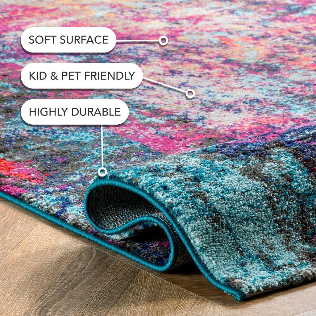 nuLOOM Reva Colorful Abstract Accent Rug, 3x5, Multi