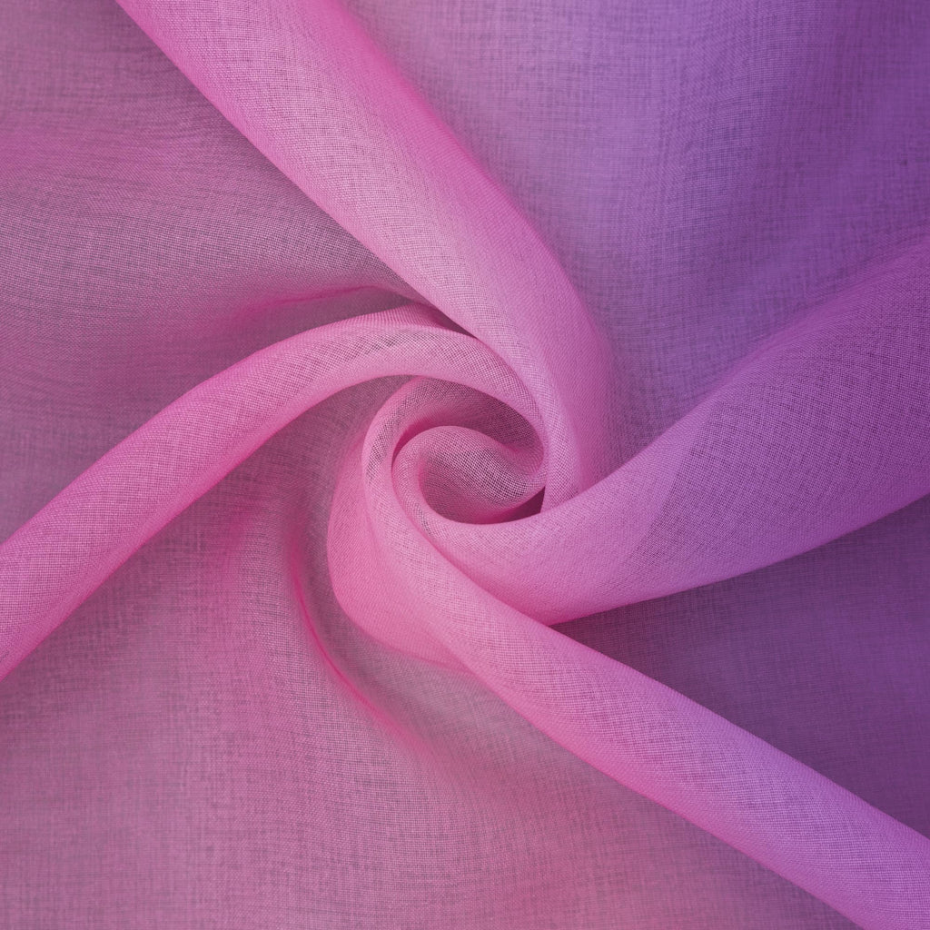 Sheer Curtains for Little Girls Bedroom, Kawaii Cute Preppy Teen Toddler Ombre Rainbow Curtains for Nursery Kids Room Decor Aesthetic, Wide 52 x 84 Inches Long 2 Panels Set, Pink and Purple Lilac