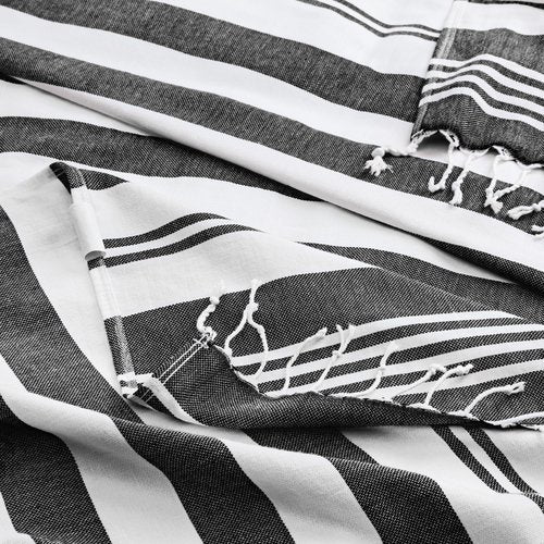 Utopia Towels - 4 Pack Turkish Beach Towel (40 x 72 Inches) - 100% Cotton Oversized Sand Free Quick-Dry Turkish Towel, Prewashed for Soft Feel, Large Peshtemal Towel (Grey, Navy, Purple, Buff)