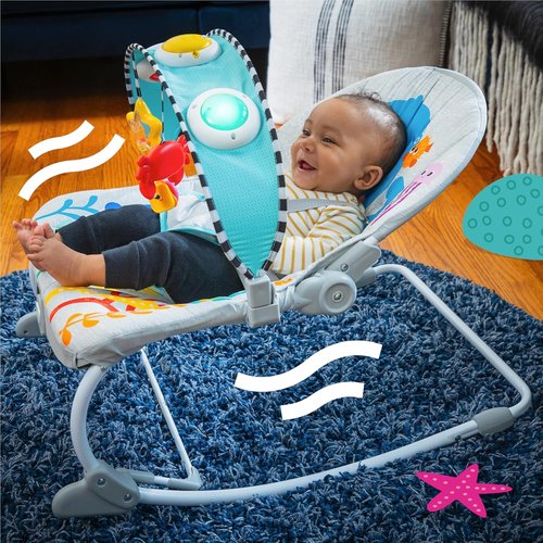 Baby Einstein Ocean Explorers Rocker - Musical Infant Chair with Lights | Ages 0-30 Months