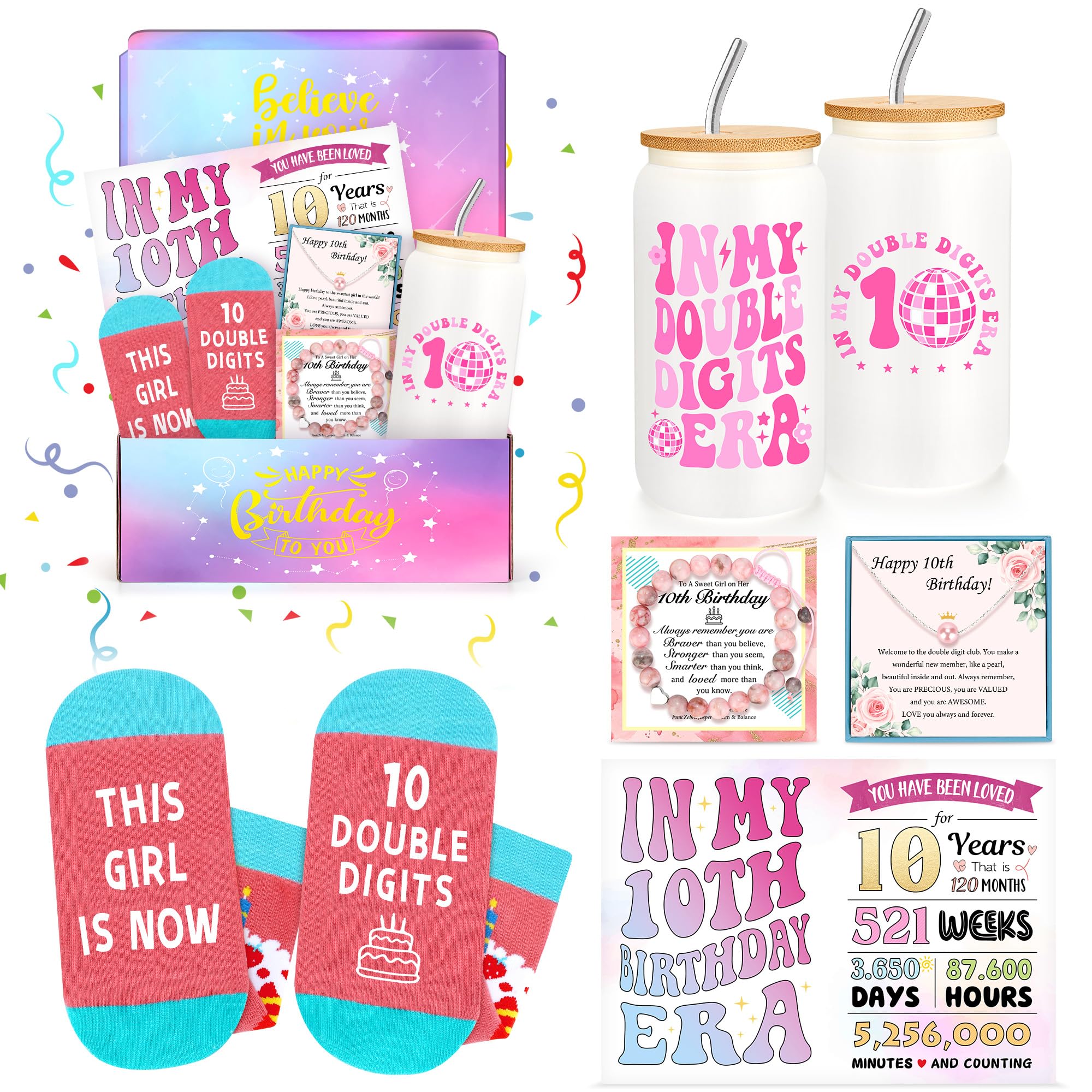 10 Year Old Girl Birthday Gifts for 10 Years Old Girl Gift 10th Birthday Gifts for Girls Trendy Stuff for Double Digits Tween Girls Teens Gift Ideas for Ten Year Olds Happy 10th Decoration Present