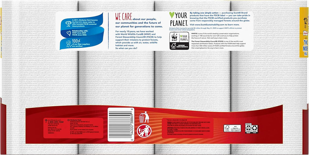 Scott Paper Towels - Choose-A-Sheet Mega Rolls | 12 Rolls = 22 Regular Rolls (102 Sheets Each)